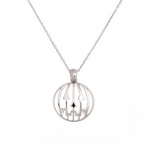 SILVER NECKLACE 925 - GHOST PUMPKIN