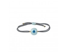 ΧΕΙΡΟΠΟΙΗΤΟ ΒΡΑΧΙΟΛΙ EVIL EYE CANDY ΓΑΛΑΖΙΟ