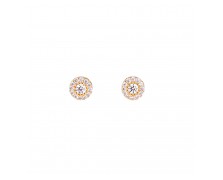 ZIRCON EARRINGS SOLID GOLD 14K