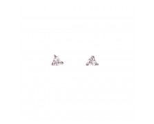 14K WHITE GOLD ZIRCON EARRINGS