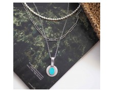  ΔΙΠΛΟ ΑΣΗΜΙ ΚΟΛΙΕ ΚΟΛΙΕ ΜΕ ΤΥΡΚΟΥΑΖ BOHO STYLE