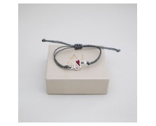 Γούρι 2026 Βραχιόλι Ασημί & Κόκκινη Καρδιά | Alevizou Jewellery