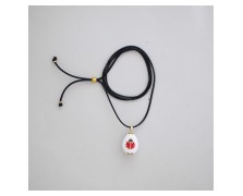 Ladybug Charm – Κολιέ με Λευκό Πασχαλινό Αυγό και Πασχαλίτσα