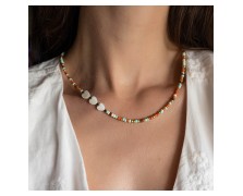 Boho Colorful Heart Necklace – Χειροποίητο Κολιέ Καρδιές