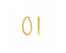 GOLD PLATED TWISTED HOOP EARRINGS 925