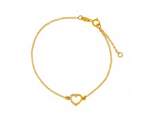GIRL'S BRACELET 14K WITH HEART