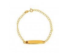 KID'S SILVER ID BRACELET 925 WITH STRAWBERRY