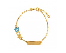 BOY'S GOLD ID BRACELET K14