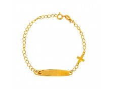 KID'S SILVER ID BRACELET 925 WITH CROSS