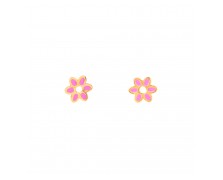 GIRLS' DAISY EARRINGS SOLID GOLD 14K