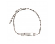 WHITE GOLD ID BRACELET K14 FOR KIDS