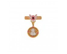 GOLD AMULET K14 FOR GIRL WITH RELIGIOUS ICON