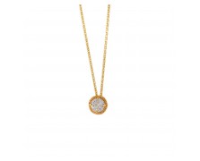 GOLD PLATED NECKLACE 925 WITH WHITE ZIRCON