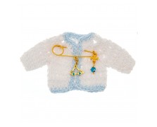 GOLD PLATED AMULET 925 FOR BOYS WITH PENDANT ELEMENTS