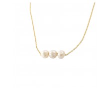 GOLD PLATED 925 NECKLACE WITH PEARLS