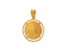 CHRISTIAN DOUBLE-SIDED PENDANT K14