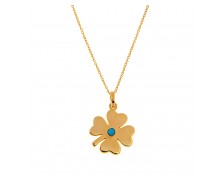 GOLD PLATED CLOVER NECKLACE 925