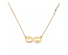 WOMEN'S INFINITY NECKLACE WITH TWO MONOGRAMS K14