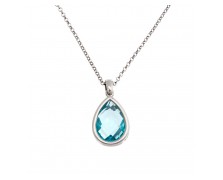 WOMEN'S NECKLACE WITH BLUE CRYSTAL 925