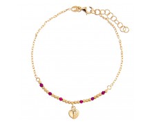 CHILDREN'S BRACELET WITH BEADS AND PENDANT HEART Κ14
