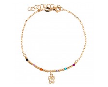 CHILDREN'S BRACELET WITH BEADS AND PENDANT BUTTERFLY Κ14