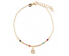 CHILDREN'S BRACELET WITH BEADS AND STAR PENDANT K14
