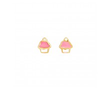 CHILDREN'S EARRINGS WITH PINK CUPCAKES