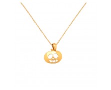 SILVER NECKLACE WITH GHOST PUMPKIN 925