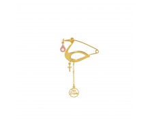 CHILDREN'S AMULET 925 WITH STORK AND PINK ELEMENTS