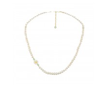 WOMEN'S NECKLACE 925 WITH DAISY PEARLS