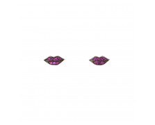 LIPS EARRINGS SOLID GOLD 14K