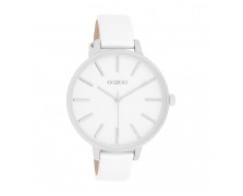  OOZOO  C11155 Timepieces White Leather Strap 